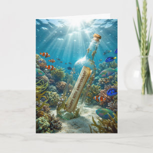 30th Anniversary Message in a Bottle Card