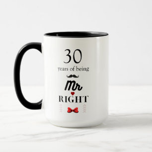 30th Anniversary Mr Right & Mrs Always Right  Mug