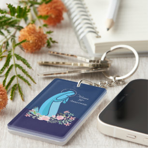 30th Anniversary of Religious Life Nun Pink Flower Keychain