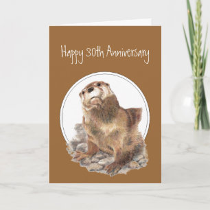 30th Anniversary Otter Be Proud, Congrats Card