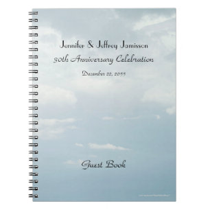 30th Anniversary Party Guest Book, Sky & Clouds Notebook