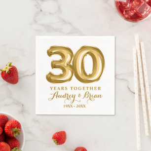 30th Anniversary Personalized Napkin