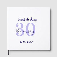 30th anniversary purple bold letter name simple re