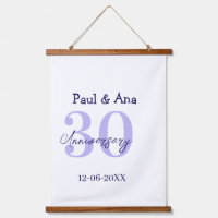 30th anniversary purple bold letter name simple re
