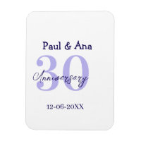 30th anniversary purple bold letter name simple re
