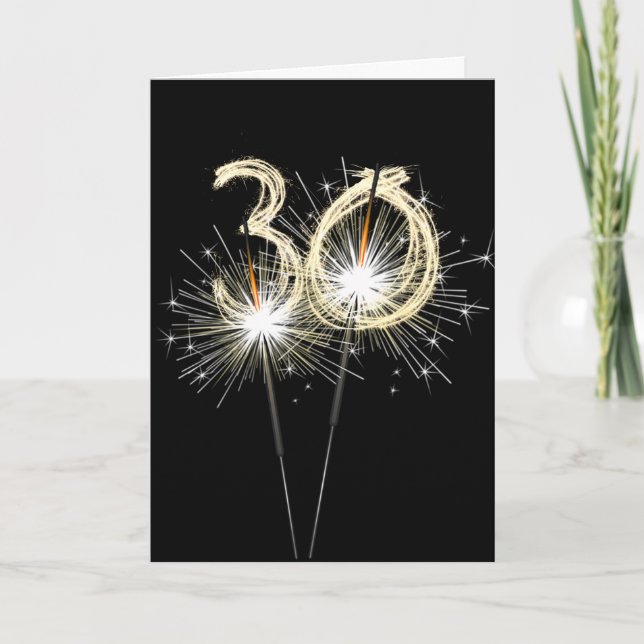 30th Anniversary Sparklers on Black Card (Front)
