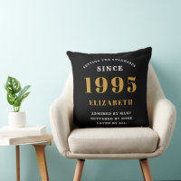30th Birthday 1995 Black Gold lady's Personalized