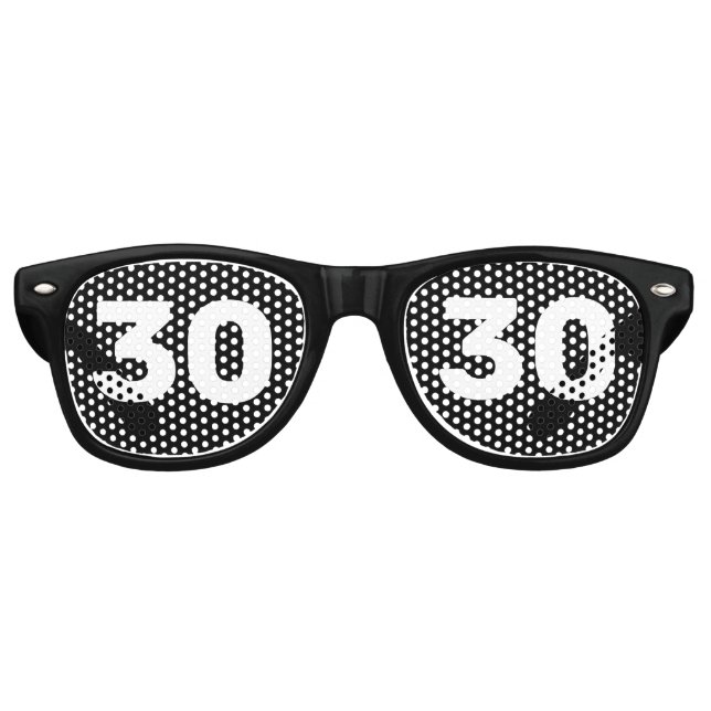 30TH BIRTHDAY 30 NOVELTY SUNGLASSES SHADES (Front)