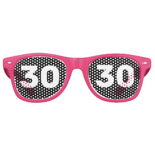 30TH BIRTHDAY 30 pink PARTY SUNGLASSES