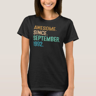 30th Birthday 30 Year Old Awesome Since September T-Shirt