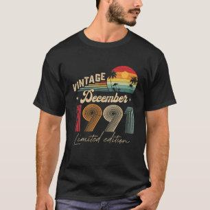 30Th Birthday 30 Years Old Vintage December 1991 T-Shirt