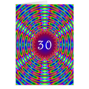 30th Birthday Abstract Trippy Swirls