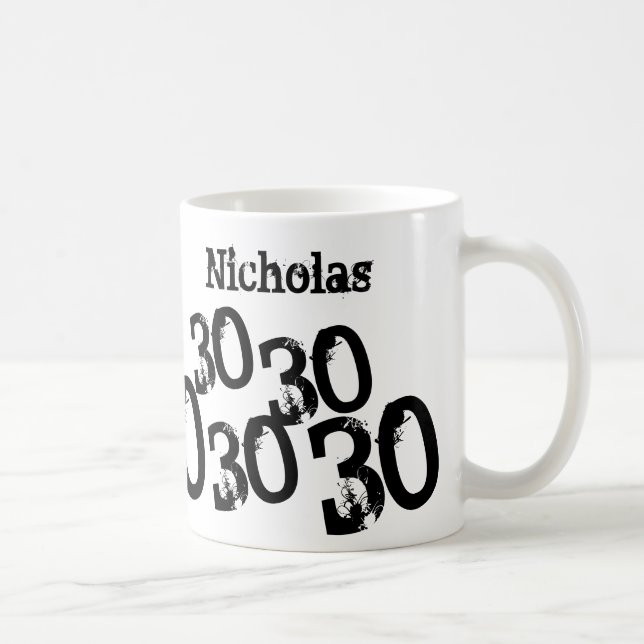 30th Birthday Add Name Personalized Mug (Right)