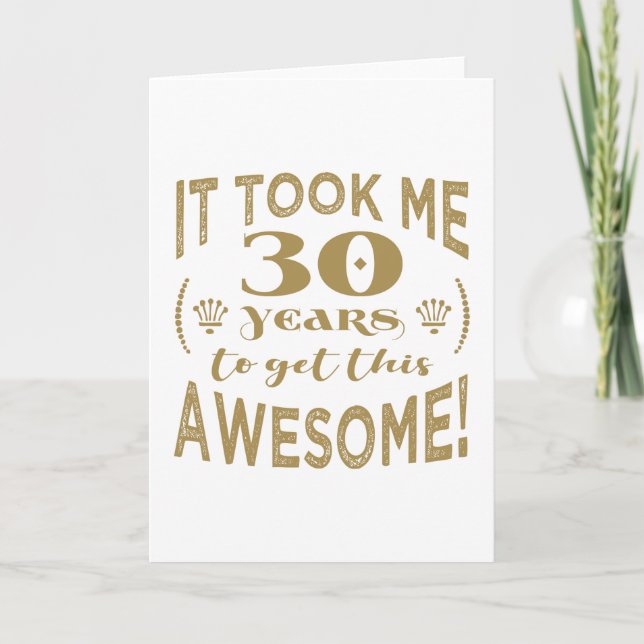 30th Birthday Awesome Card (Front)
