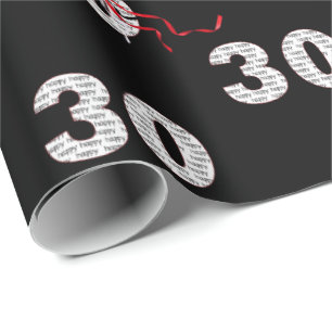 30th Birthday Balloon Bouquet Wrapping Paper