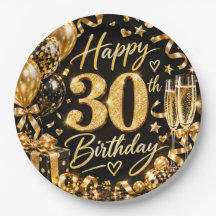 30th Birthday Black and Gold themed