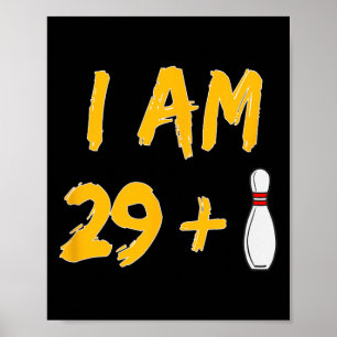 30th Birthday Bowling Shirt Bowler Gift Party  Poster