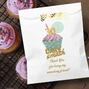 30th Birthday Cake Smash Party Thank You Favour Bag
