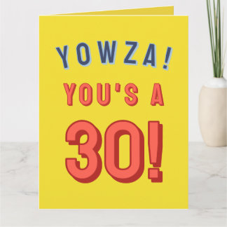 30th Birthday Card
