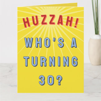 30th Birthday Card