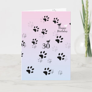 30th Birthday Cats (add Photograph) Card
