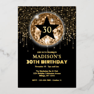 30th Birthday Celebration Black Gold