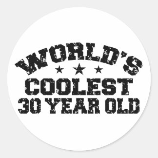 30th Birthday Classic Round Sticker
