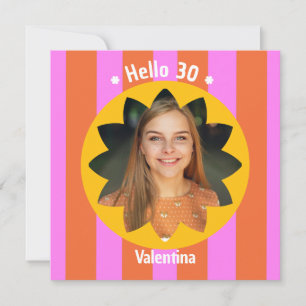 30th birthday colourful photo pink yellow trendy