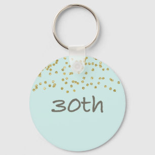 30th Birthday Confetti Keychain