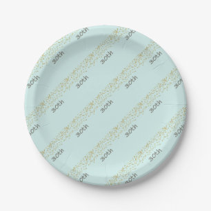 30th Birthday Confetti Paper Plate