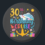 30th Birthday Cruise B-Day Party Circle Magnet<br><div class="desc">30th Birthday Cruise B-Day Party Funny design Gift Classic Circle Magnet Classic Collection.</div>