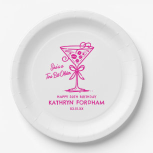 30th Birthday Custom Paper Plate Espresso Martini