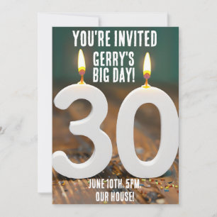 30TH BIRTHDAY CUSTOM PARTY INVITATIONS