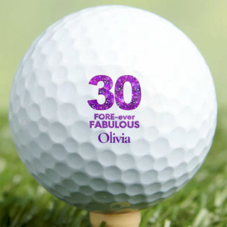 30th Birthday Daughter Gift Purple 30 Fabulous Golf Balls
