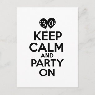 30th birthday designs postcard