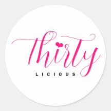 30th Birthday Elegant Thirty Thirtylicious Pink
