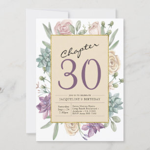 30th Birthday Floral Surprise Party Invitation
