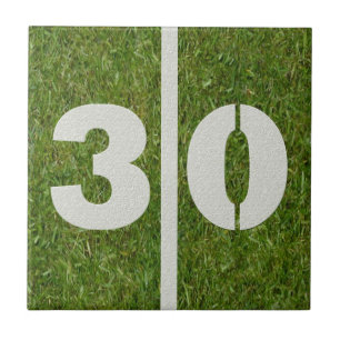 30th Birthday Football Customizable Tile
