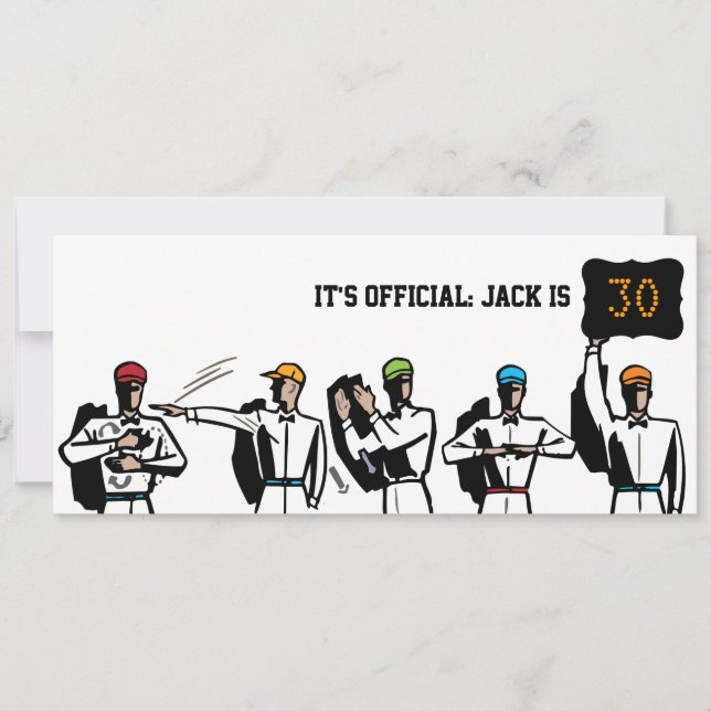 30th Birthday Football Party Invitation - Foul! (Front)