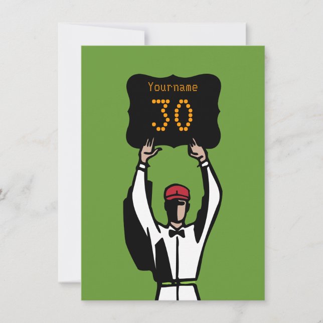 30th Birthday Football Party Invitation - Official (Front)