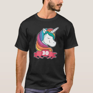 30th Birthday For Girls Theme  Unicorn Girl T-Shirt