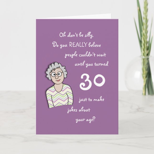 30th Birthday For Her-Funny Card (Front)