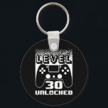 30th Birthday For Men Level 30 Unlocked Gamer 30 Y Keychain<br><div class="desc">30th Birthday For Men Level 30 Unlocked Gamer 30 Year Old 1</div>