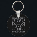 30th Birthday For Men Level 30 Unlocked Gamer 30 Y Keychain<br><div class="desc">30th Birthday For Men Level 30 Unlocked Gamer 30 Year Old 3</div>