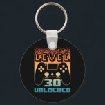 30th Birthday For Men Level 30 Unlocked Gamer 30 Y Keychain<br><div class="desc">30th Birthday For Men Level 30 Unlocked Gamer 30 Year Old 2</div>