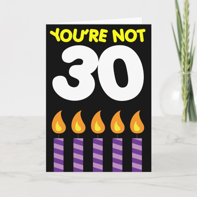 30th Birthday Funny Tariff Card (Front)