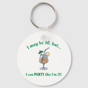 30th Birthday Gag Gift Keychain