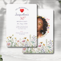 30th Birthday Garden Floral Wild Meadow Photo