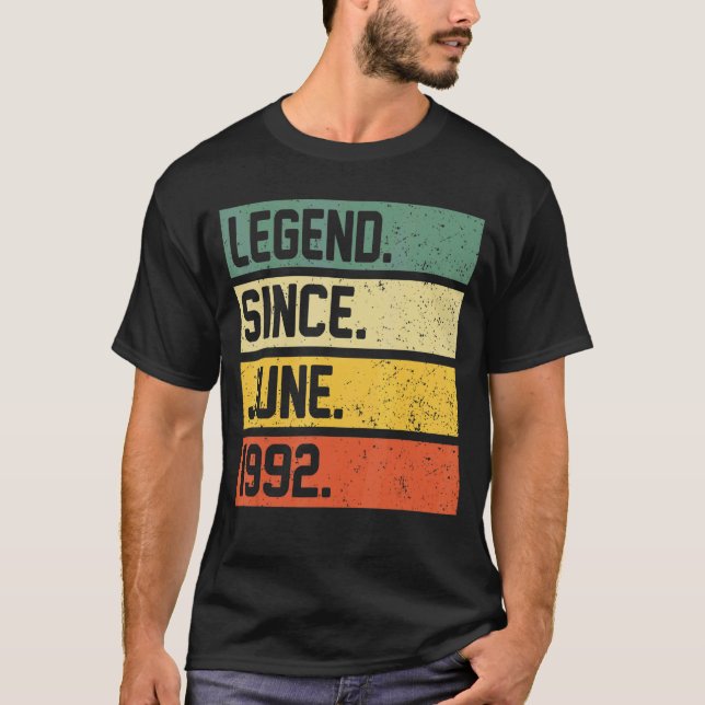 30th Birthday Gift 30 Year Old  Legend Since June  T-Shirt (Front)