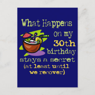 30th Birthday Gifts Postcard
